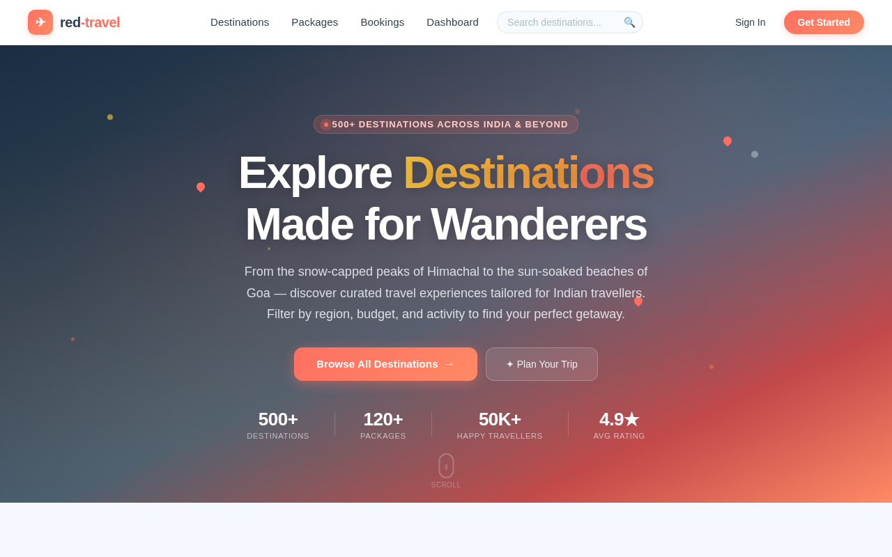 Destinations design preview