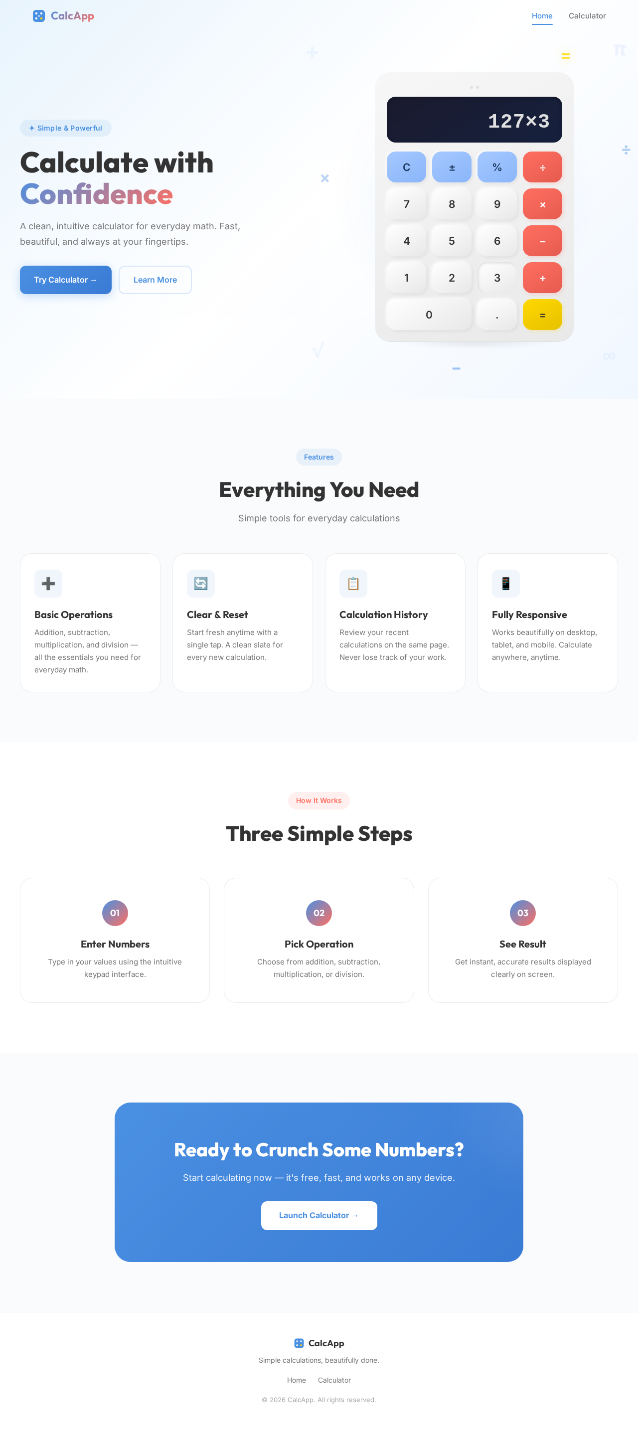 Landing design preview