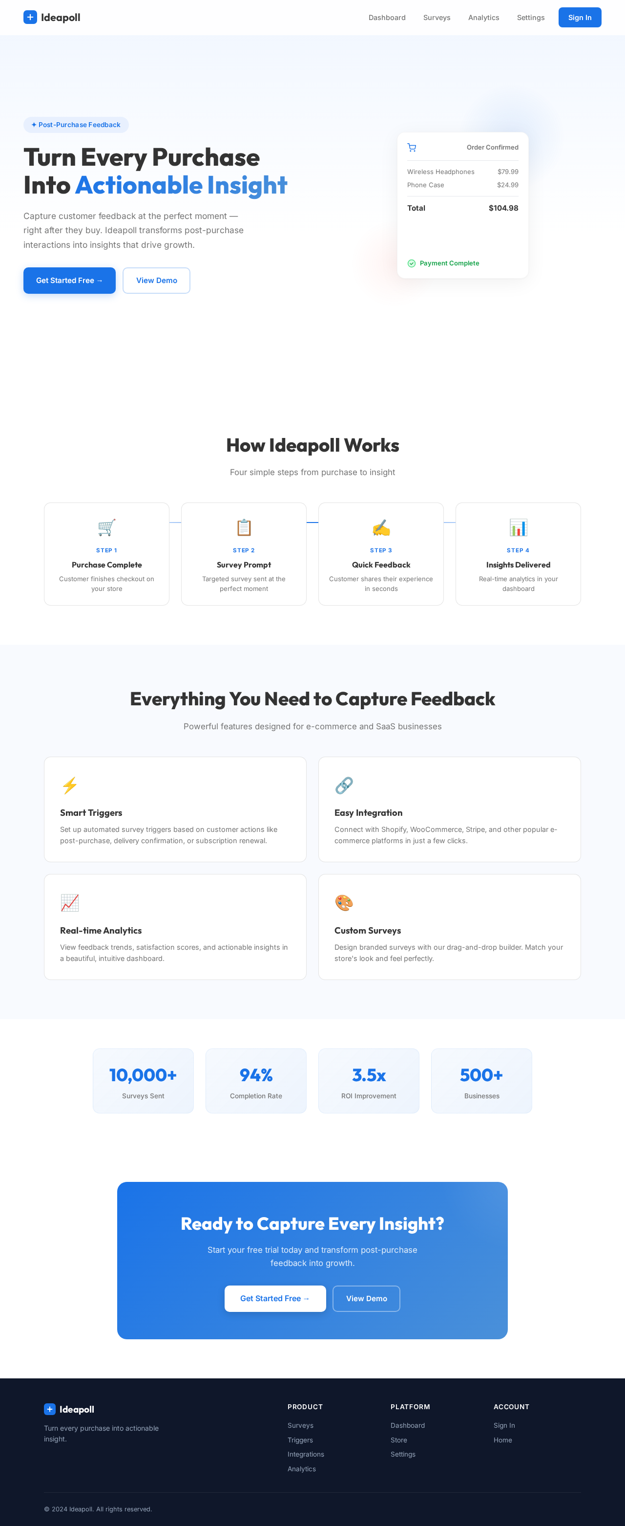 Landing design preview