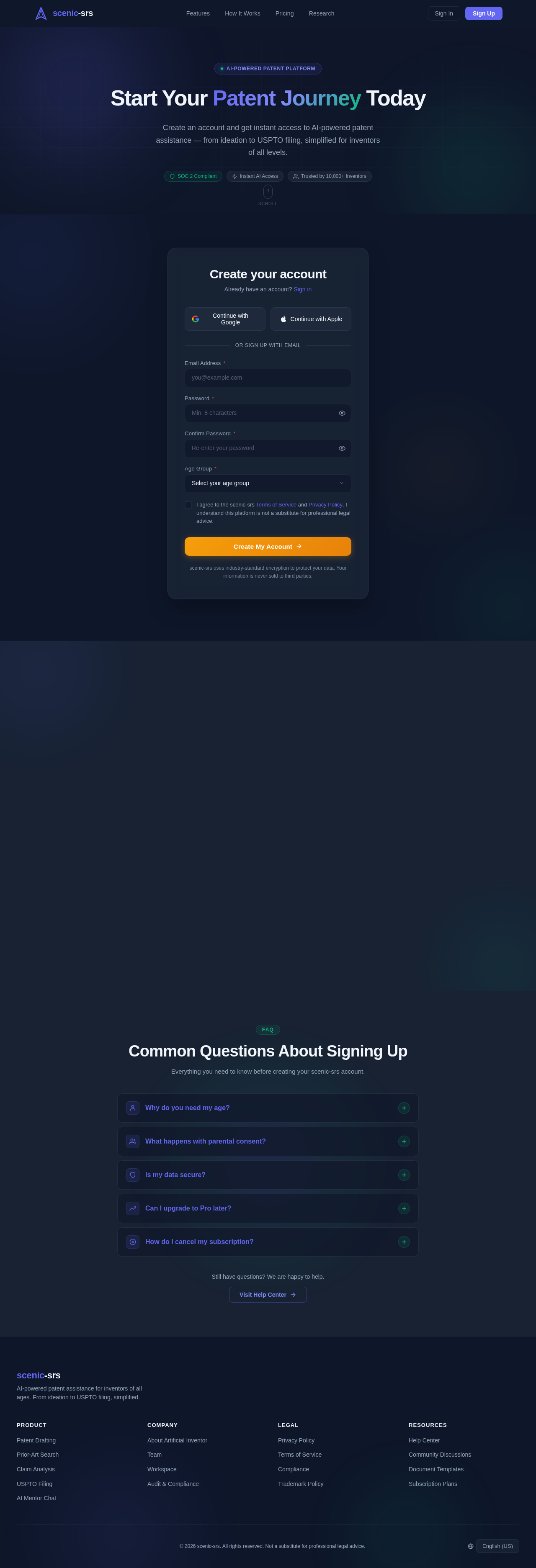 Signup design preview