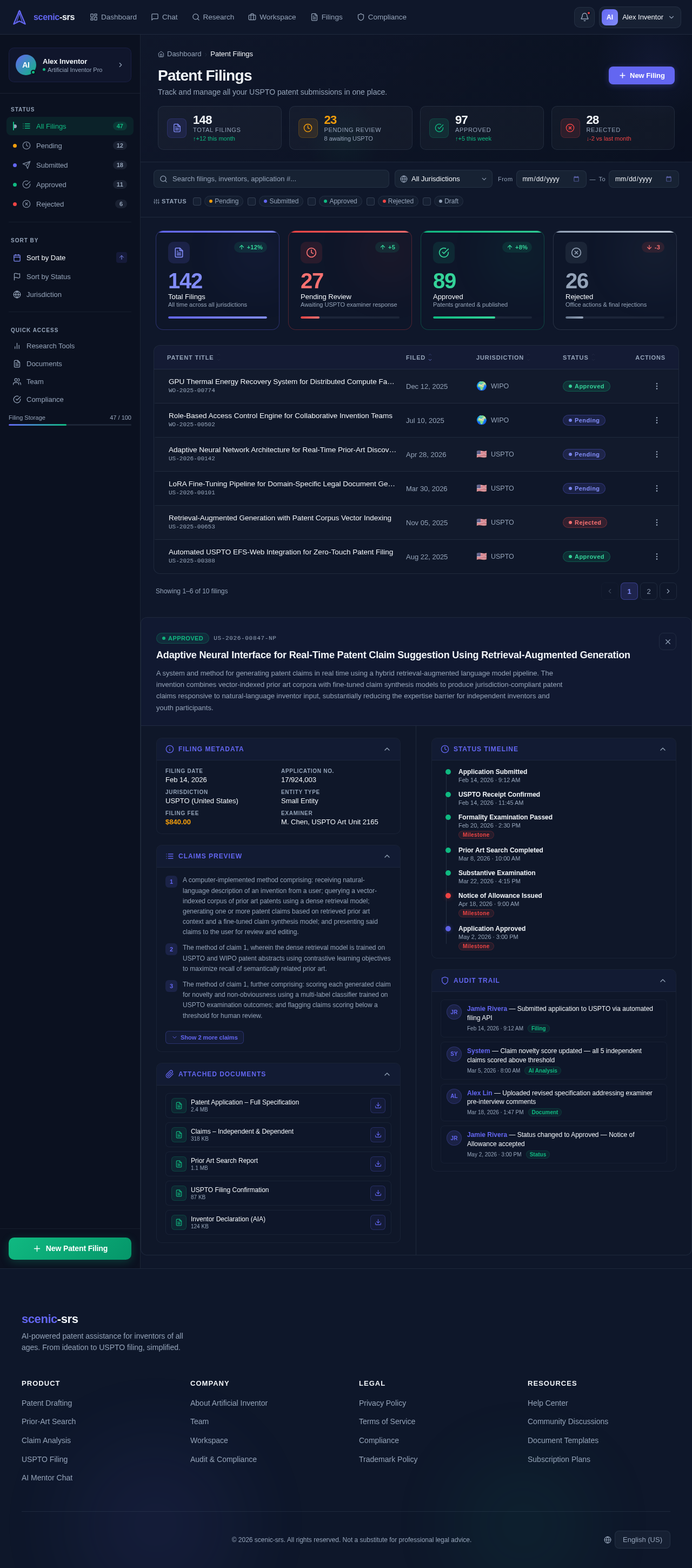 Filings design preview