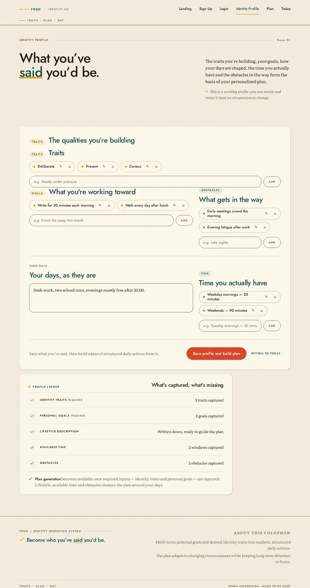 Identity Profile