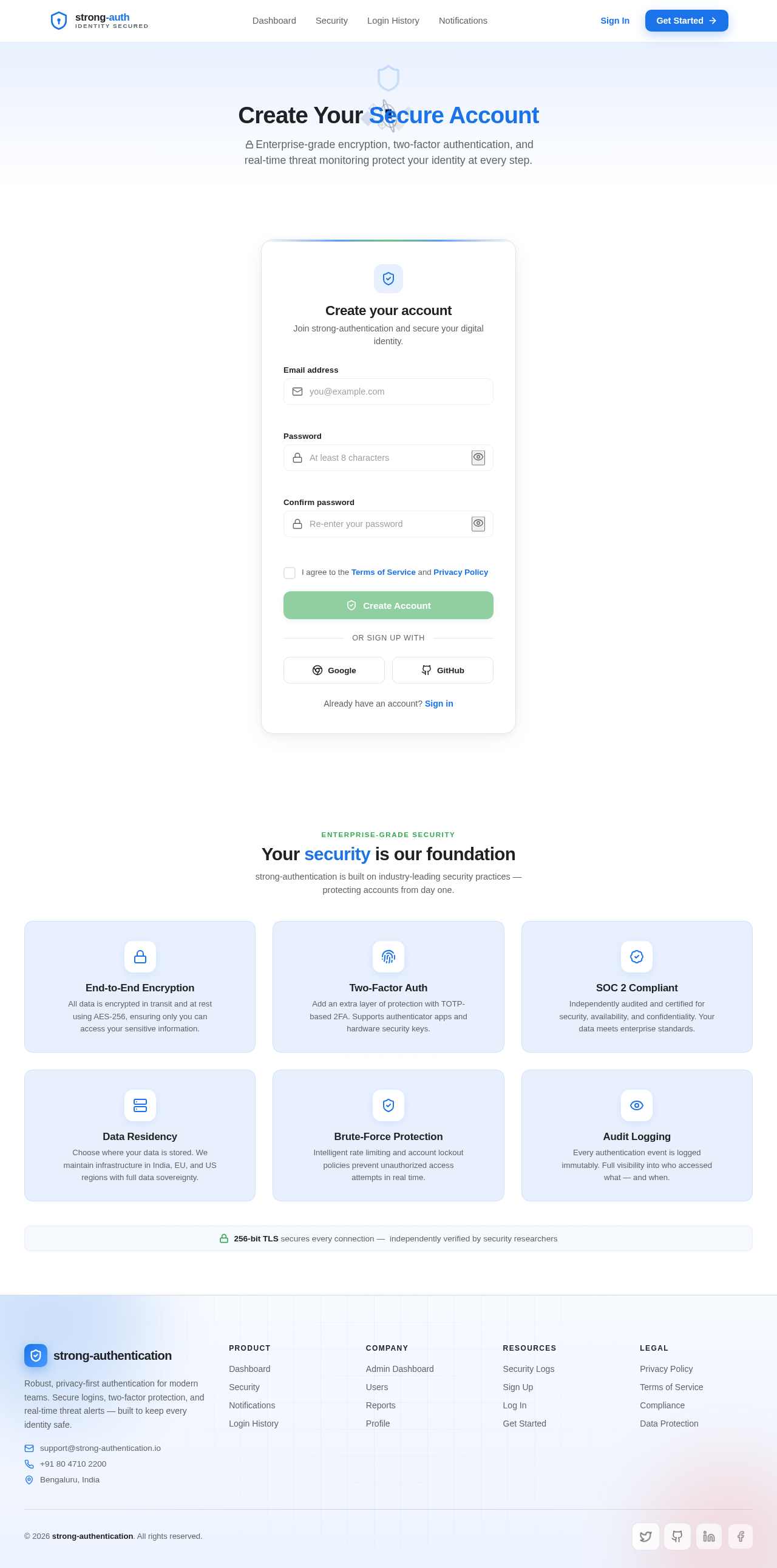 Signup design preview
