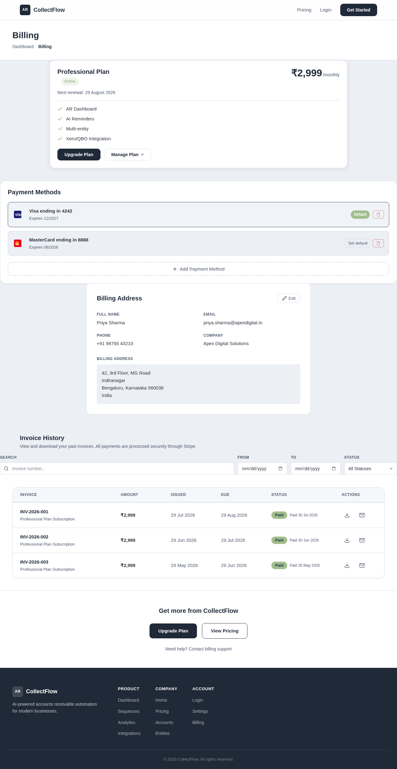 Billing design preview