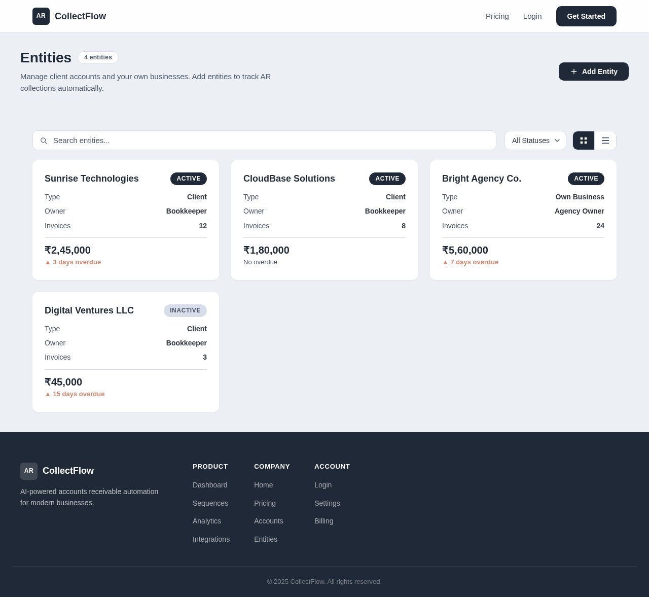 Entities design preview