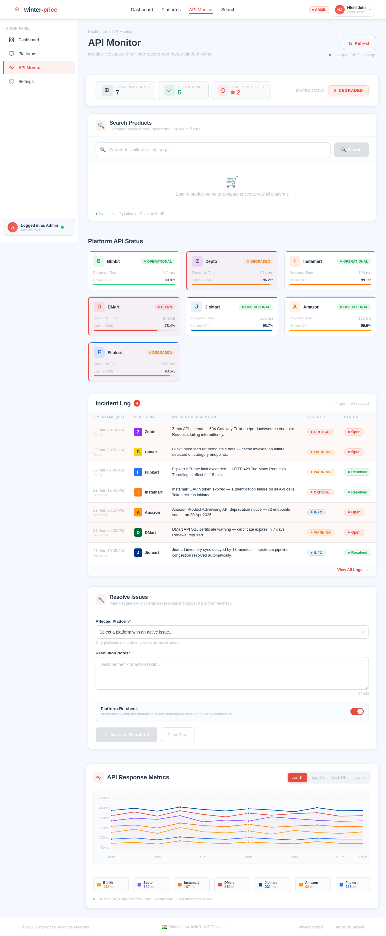 API Monitor design preview