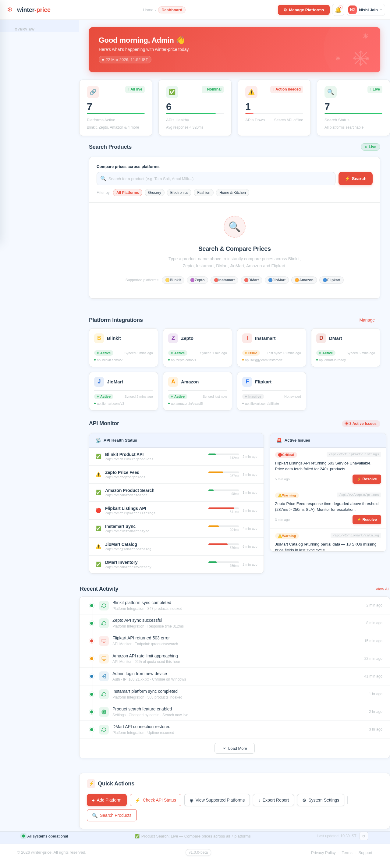 Dashboard design preview