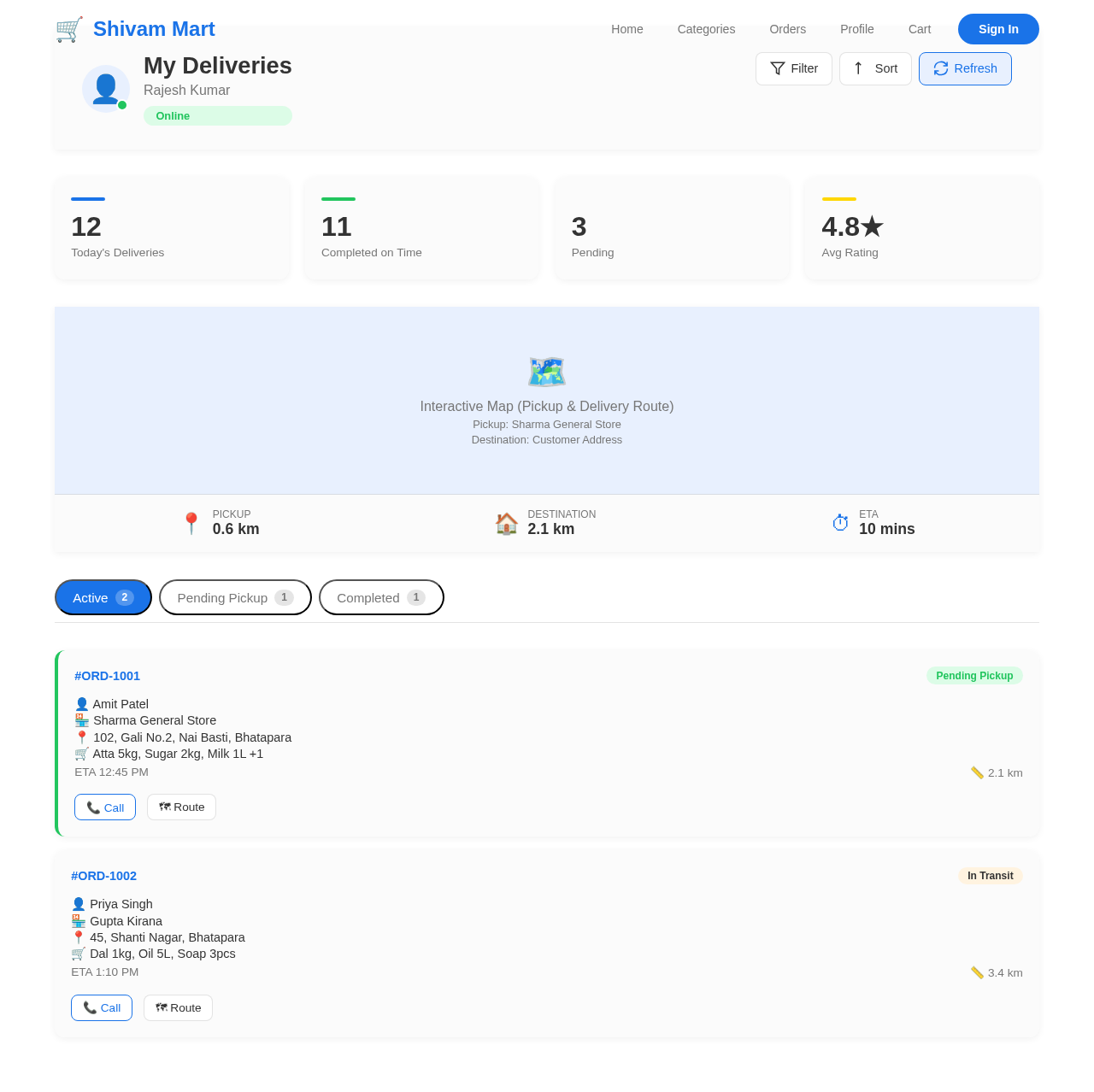 Delivery design preview