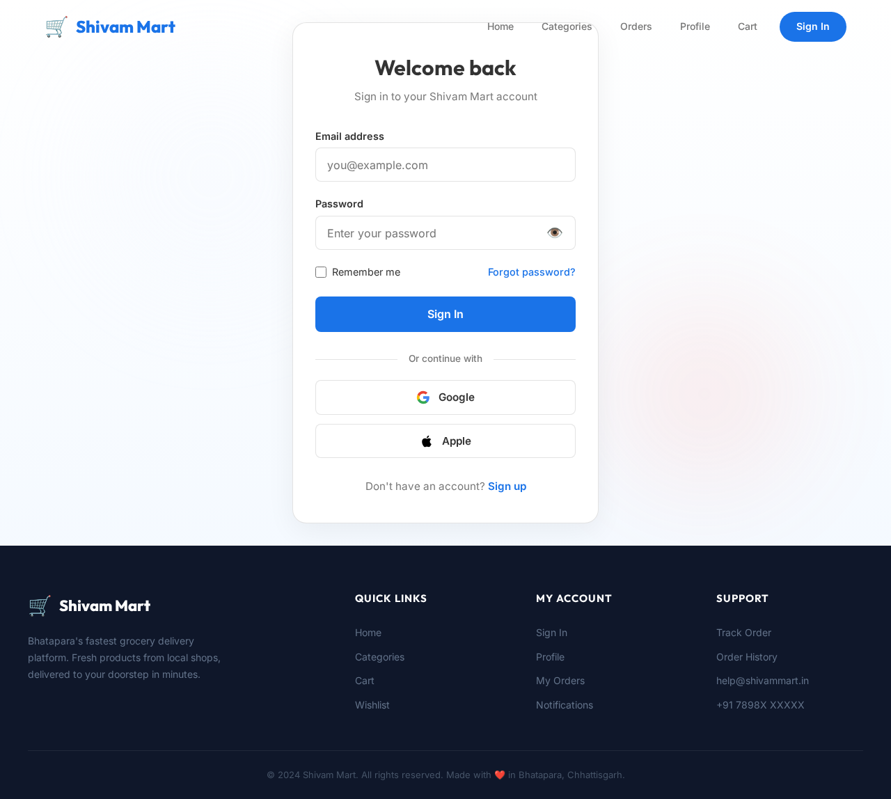 Login design preview