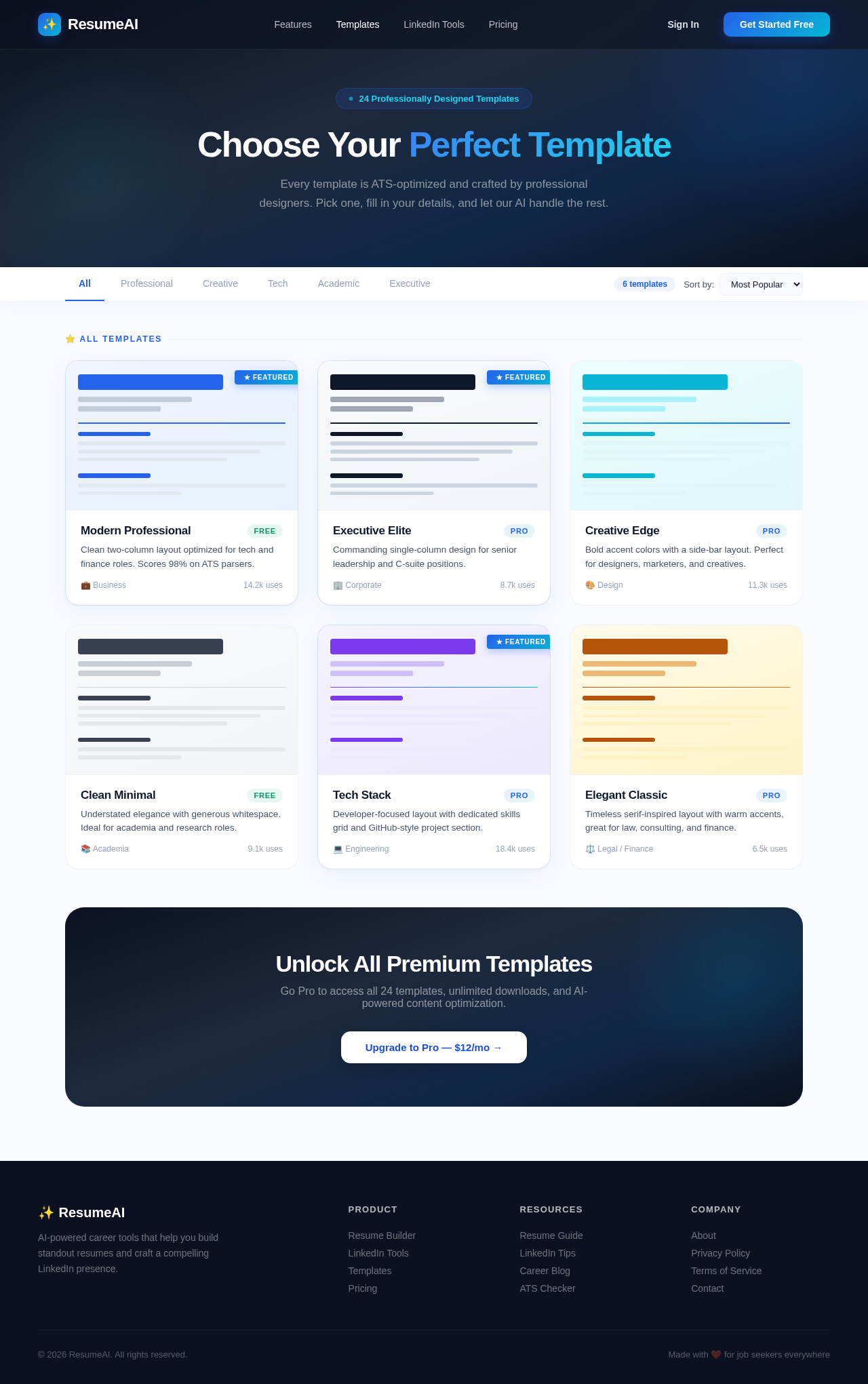 Templates design preview