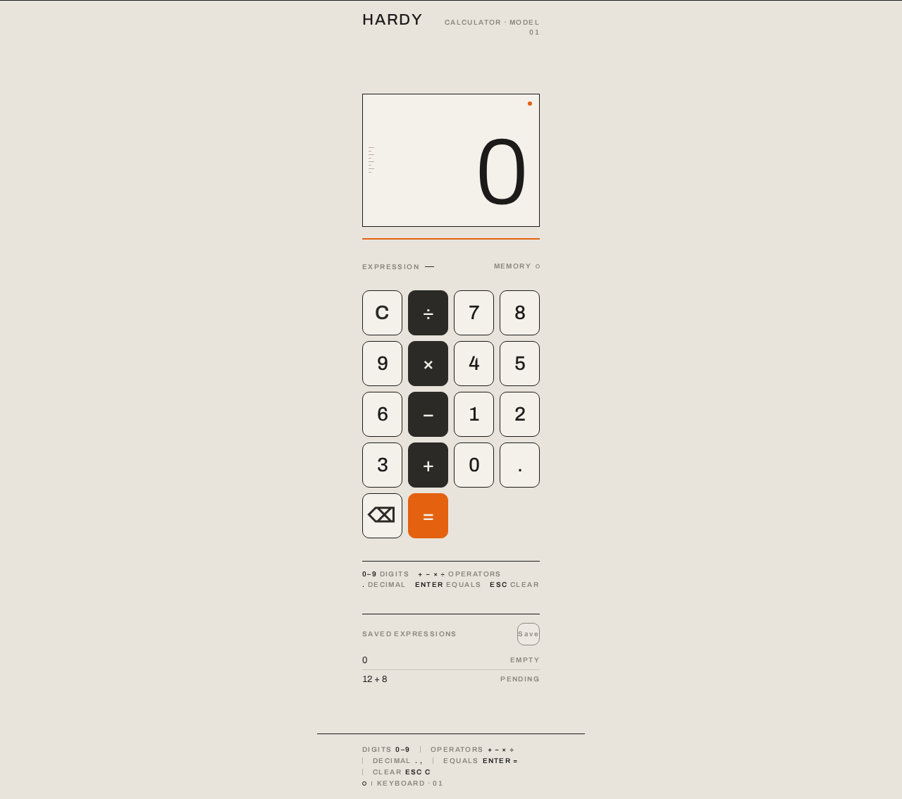 Calculator design preview