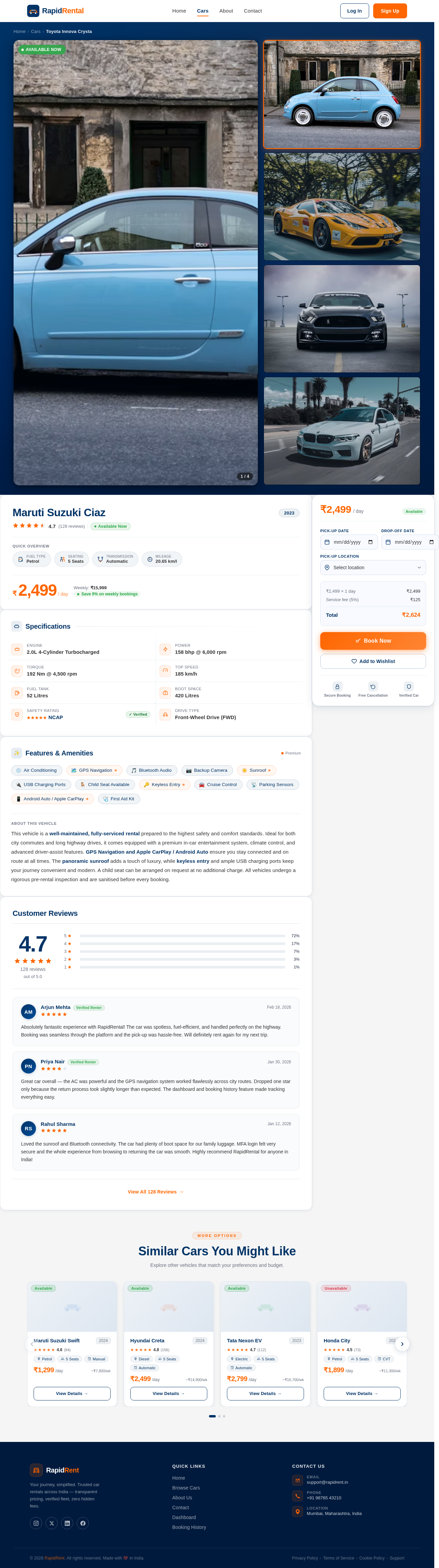 Car Details design preview