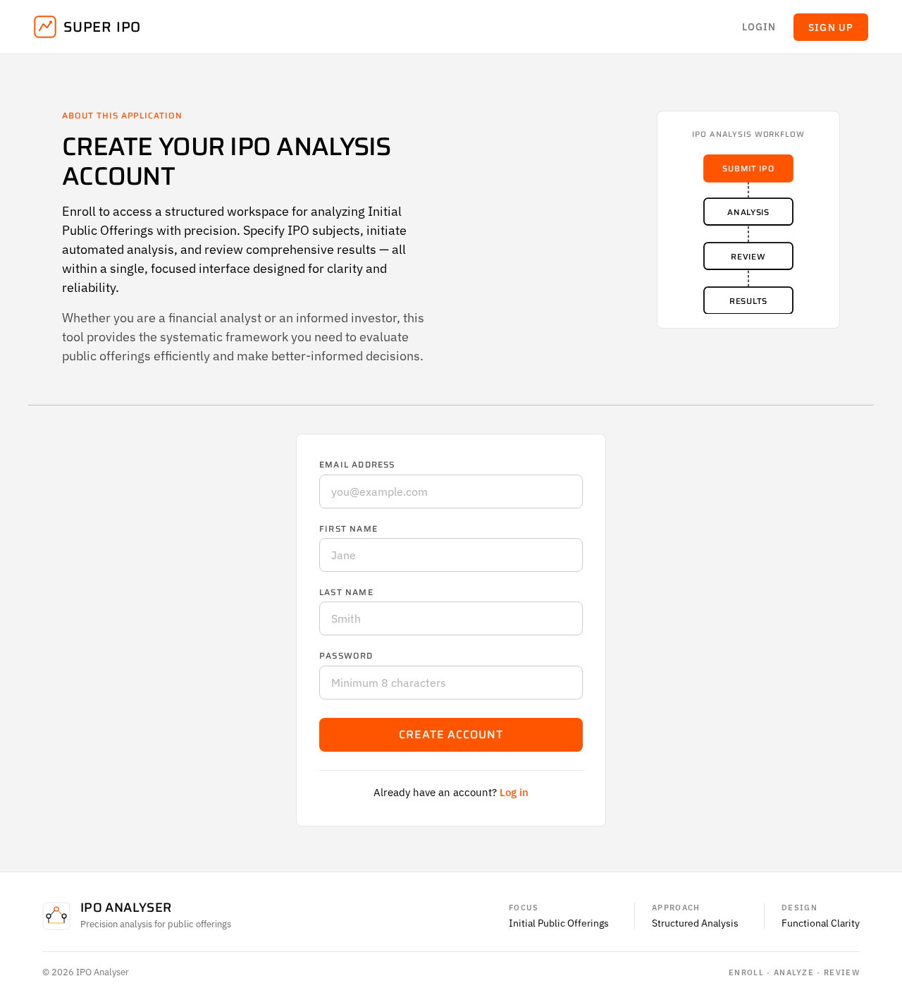 Sign Up design preview