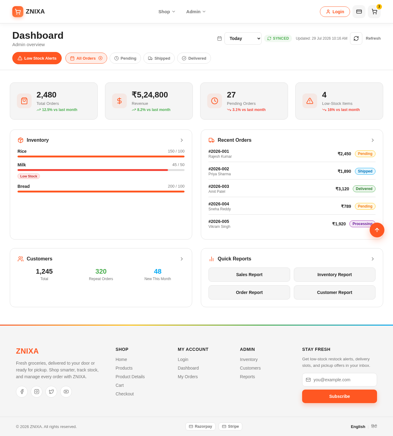 Dashboard design preview