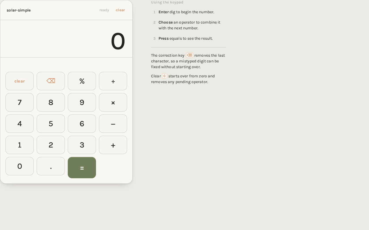 Calculator design preview