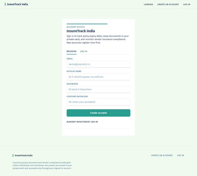 Registration, login, logout, and password reset