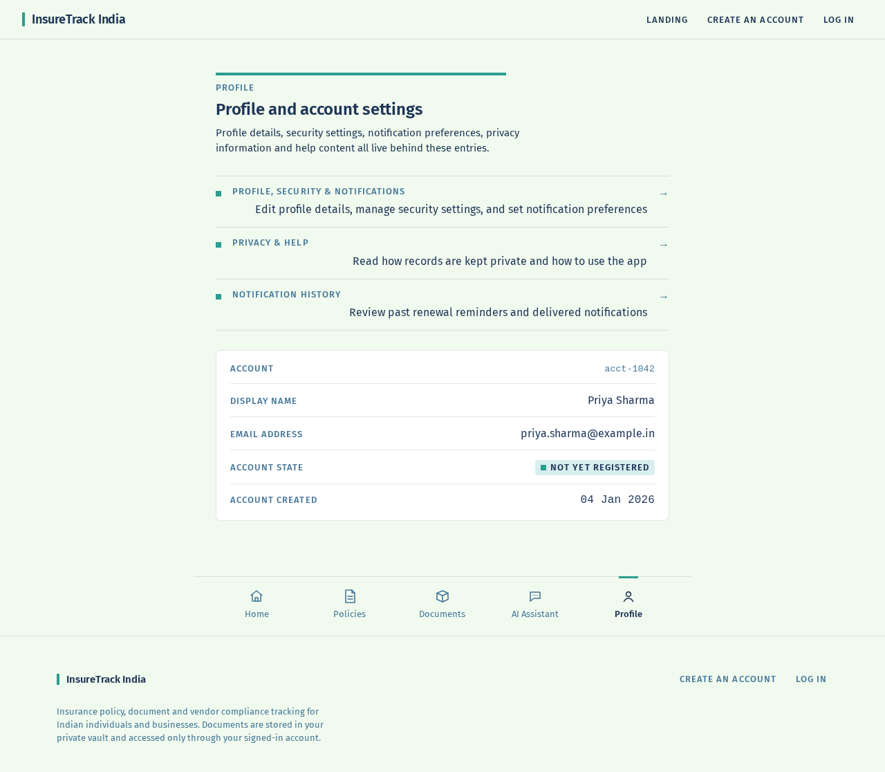 Profile design preview