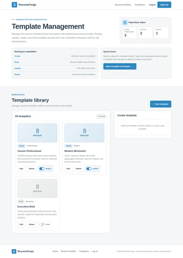 Template Management