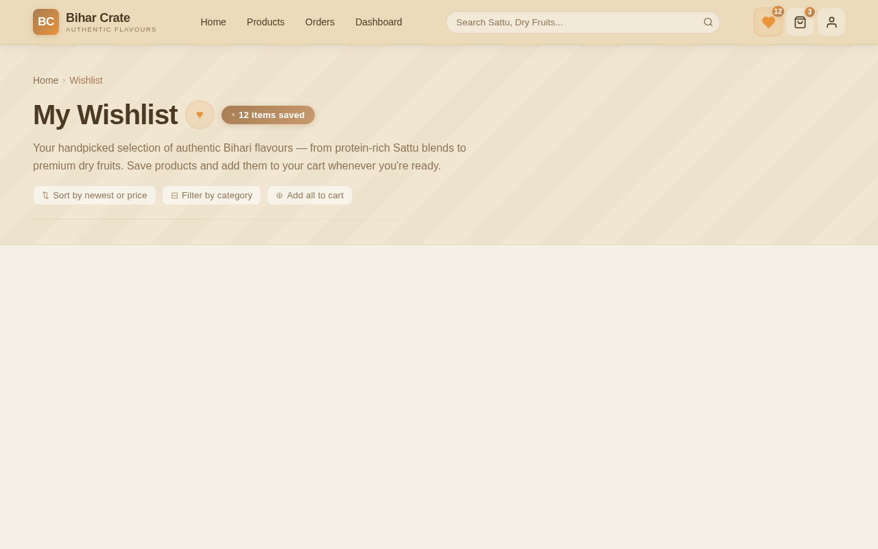 Wishlist design preview