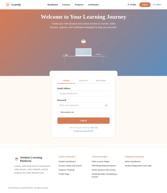 Student Registration and Login