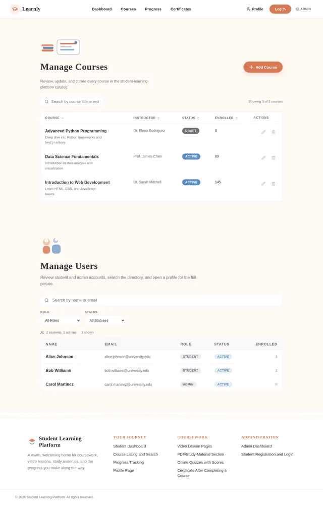 Admin Dashboard