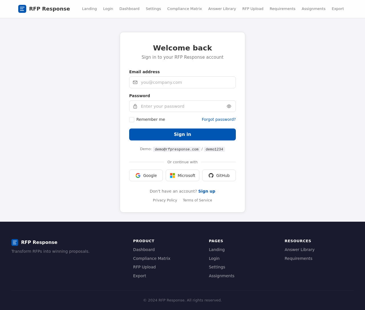 Login design preview