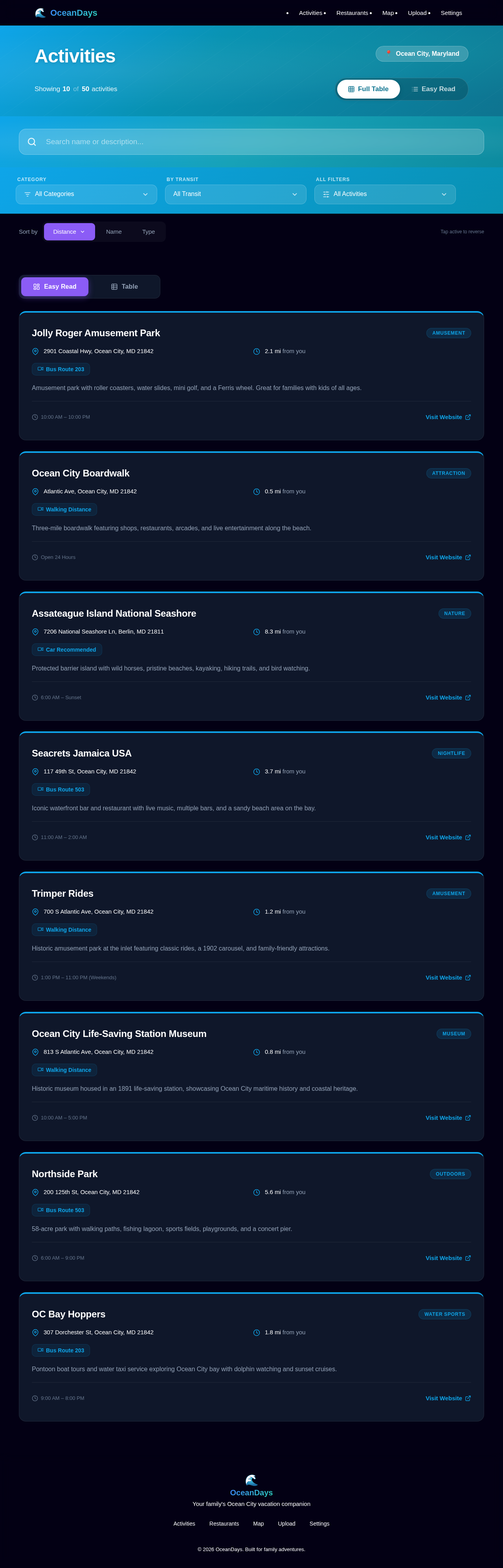 Activities design preview