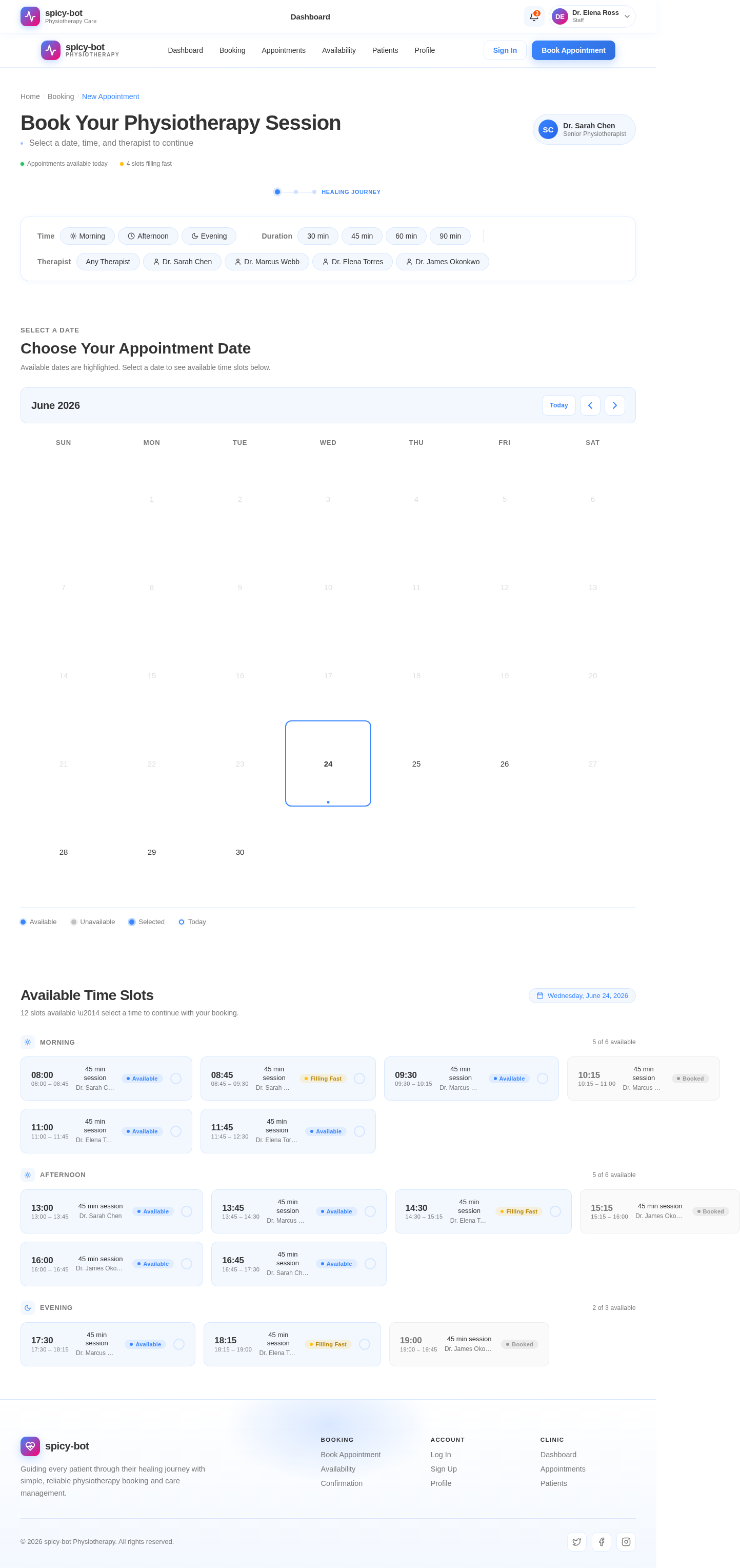 Booking design preview
