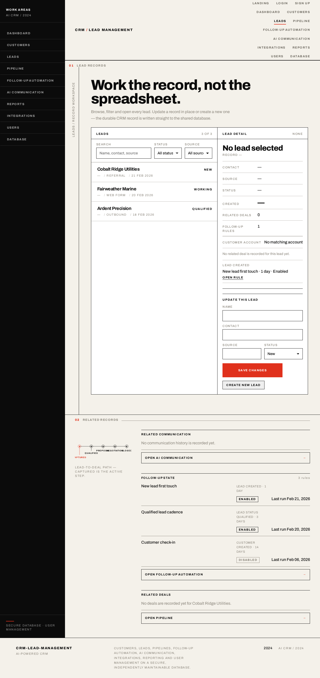 Leads design preview