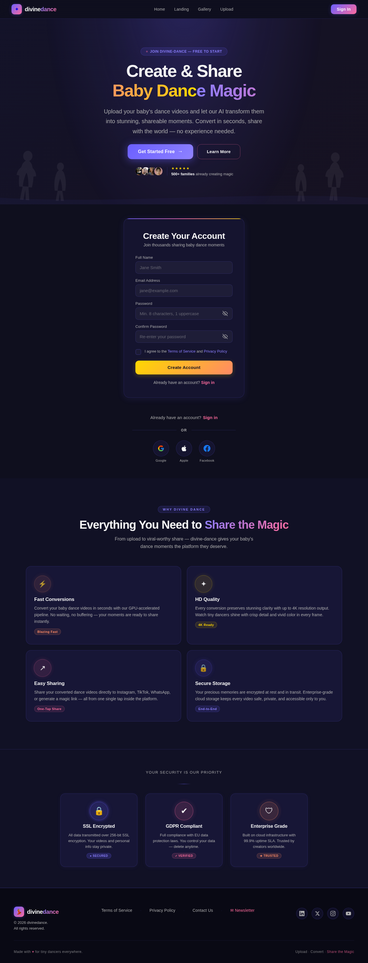 Signup design preview