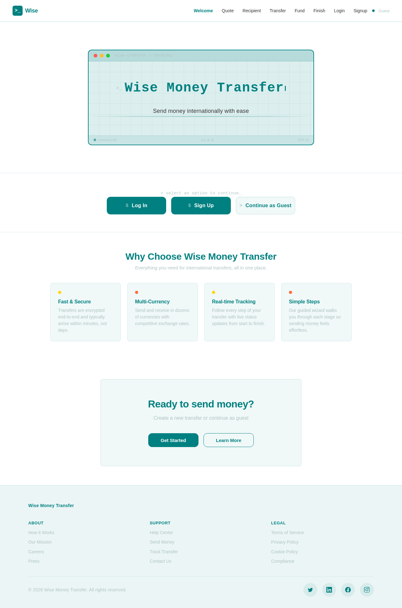 Welcome design preview