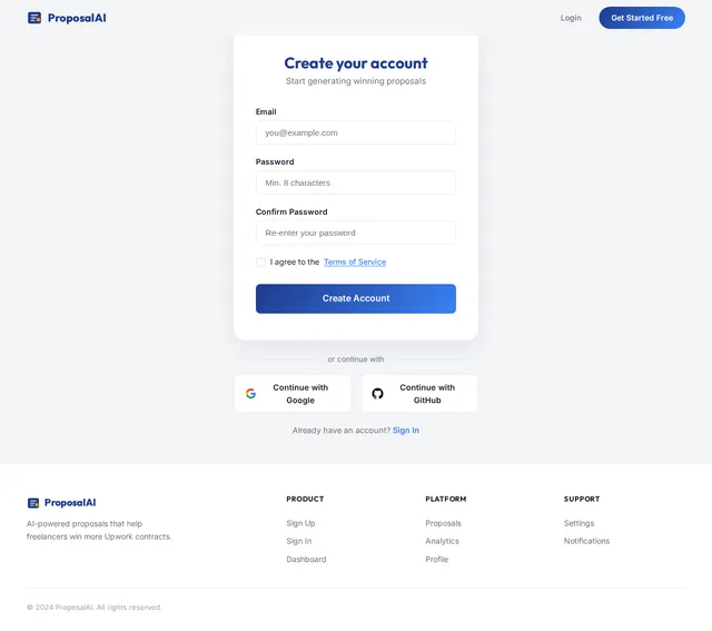 Signup