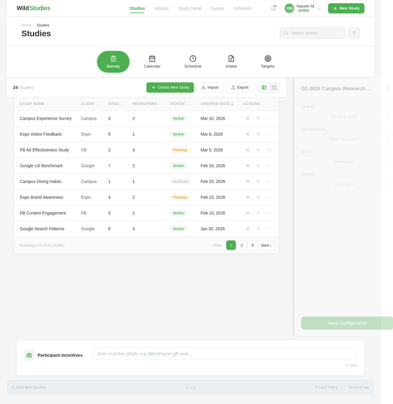 Studies design preview