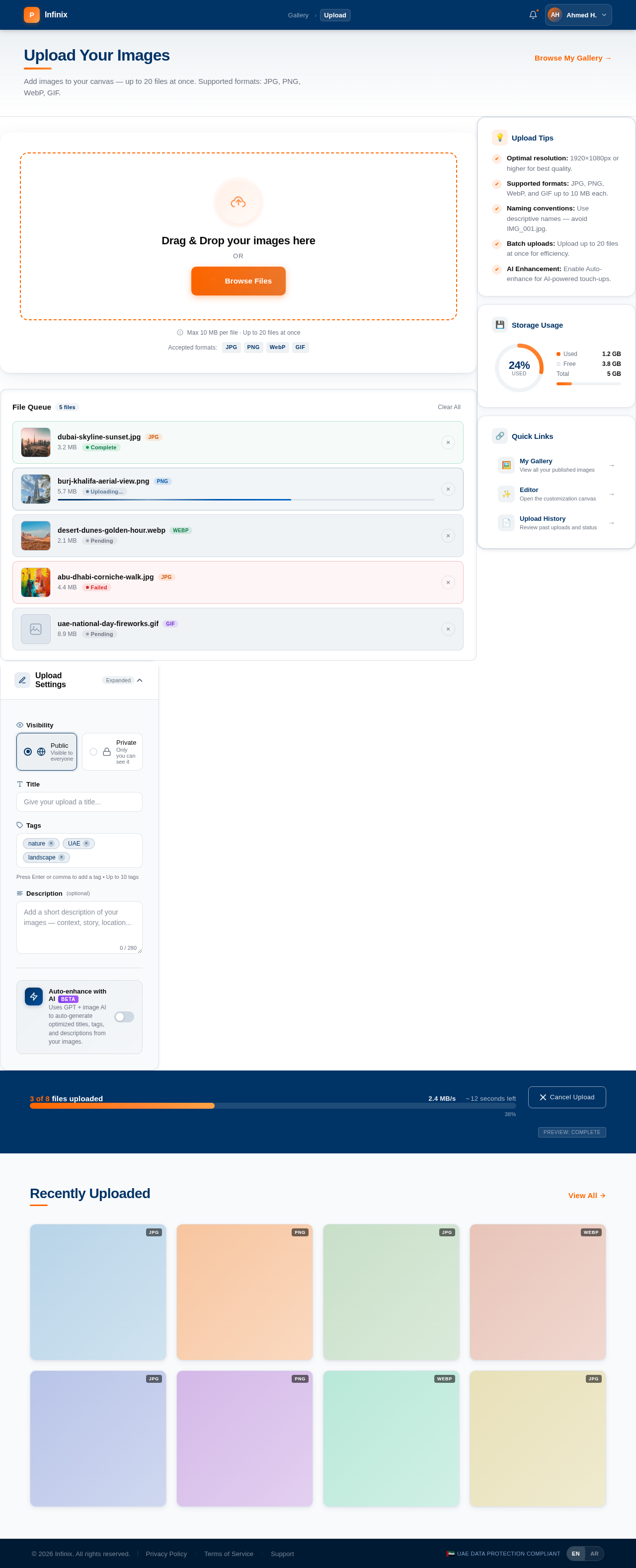 Upload design preview