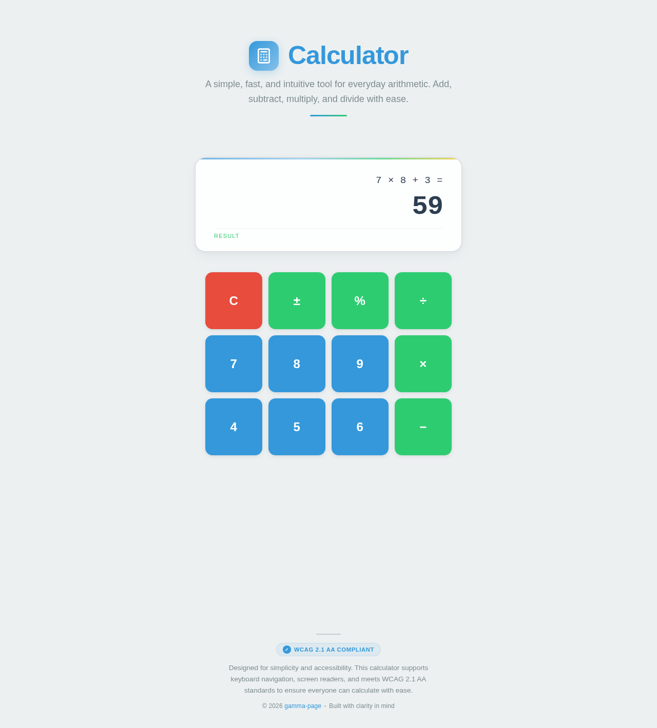 Calculator design preview