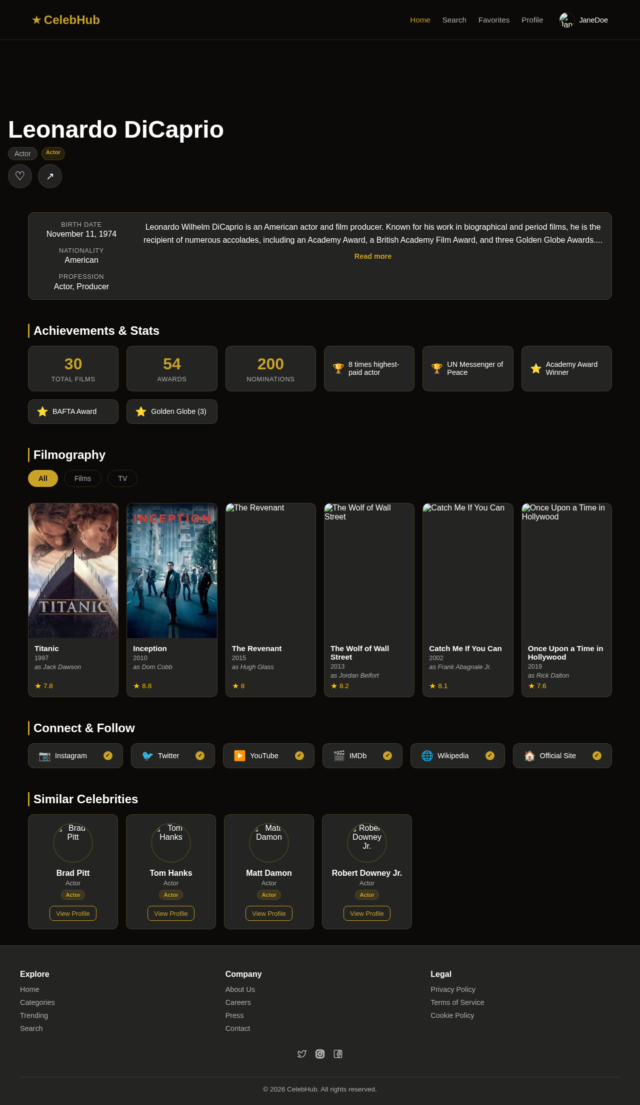 Profile design preview