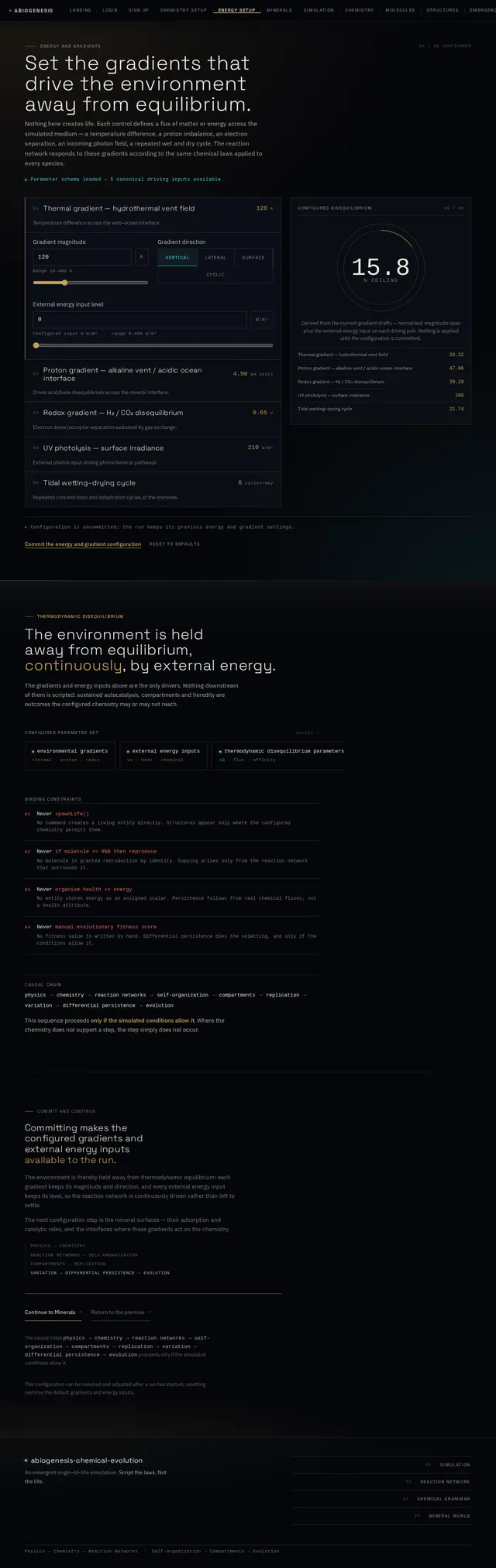 Energy Setup