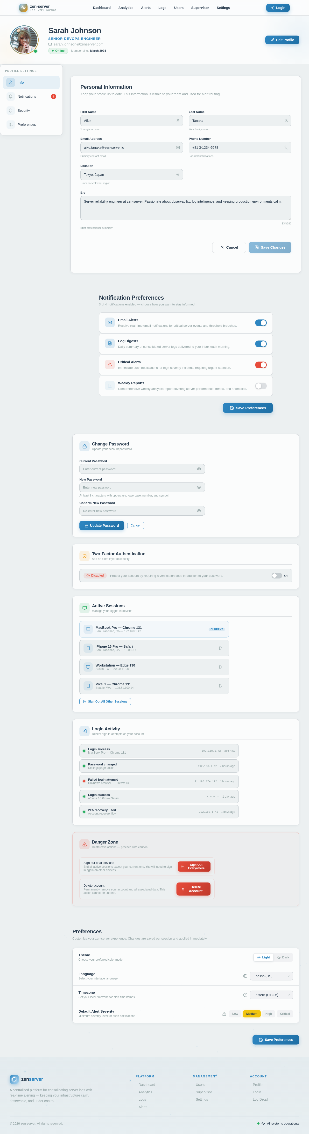 Profile design preview