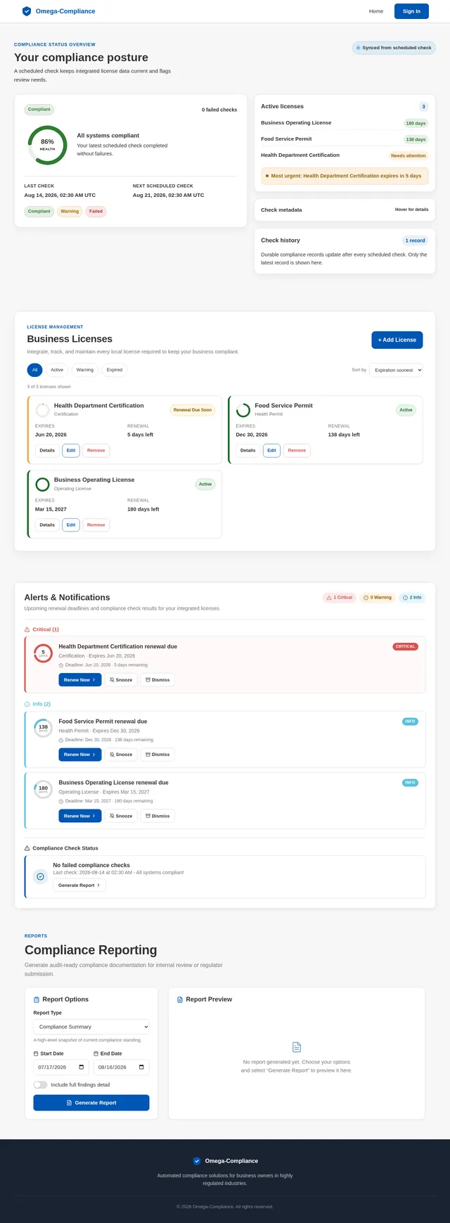 Local Compliance Tracker