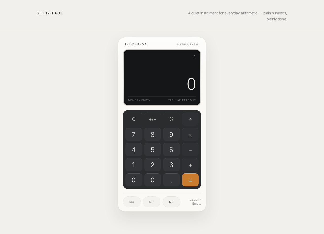 Calculator design preview