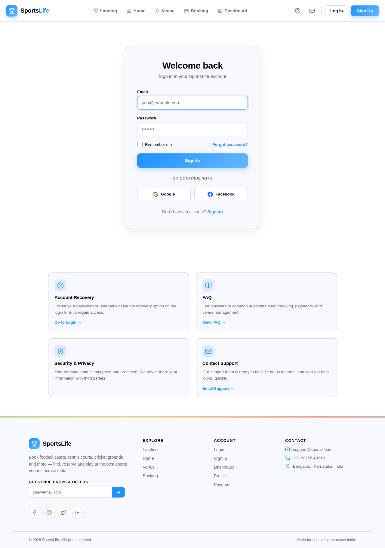 Login design preview