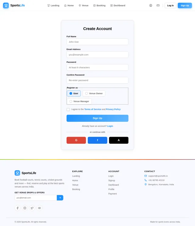 Signup