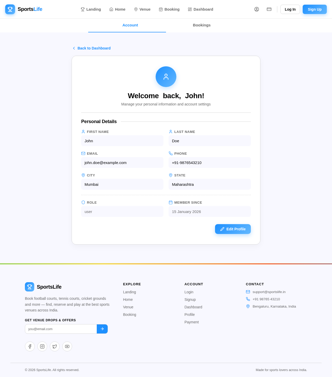 Profile design preview