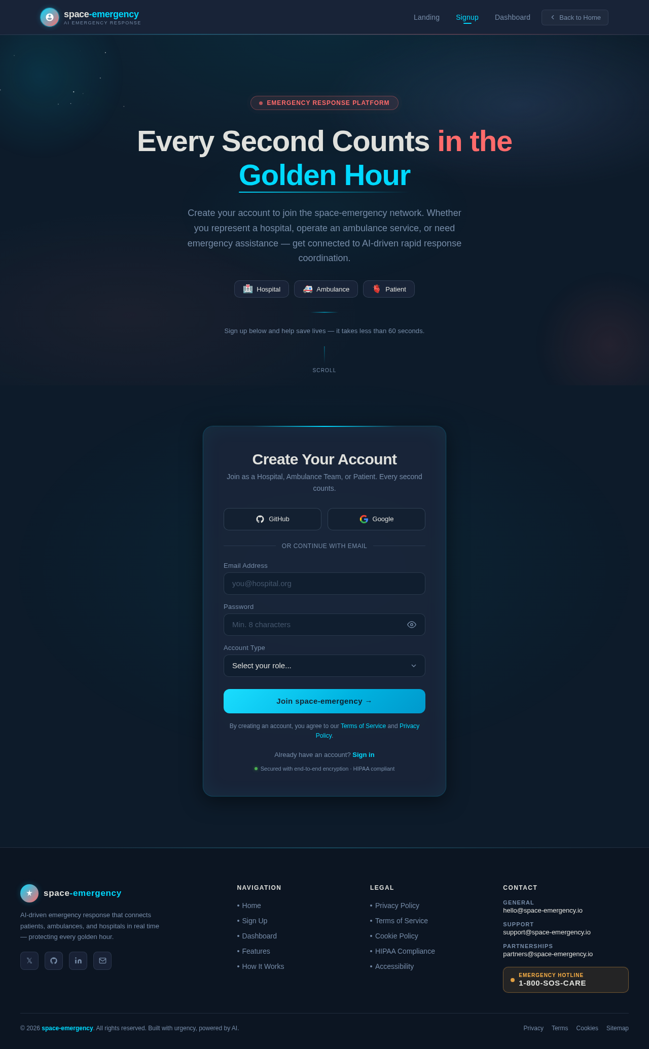 Signup design preview