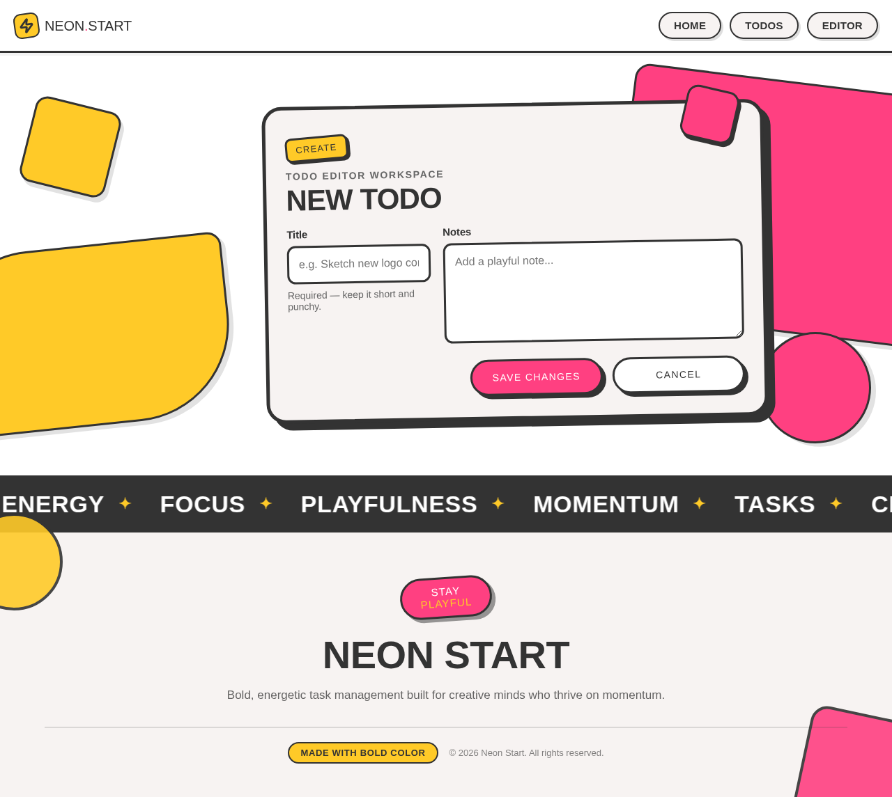 Todo Editor design preview