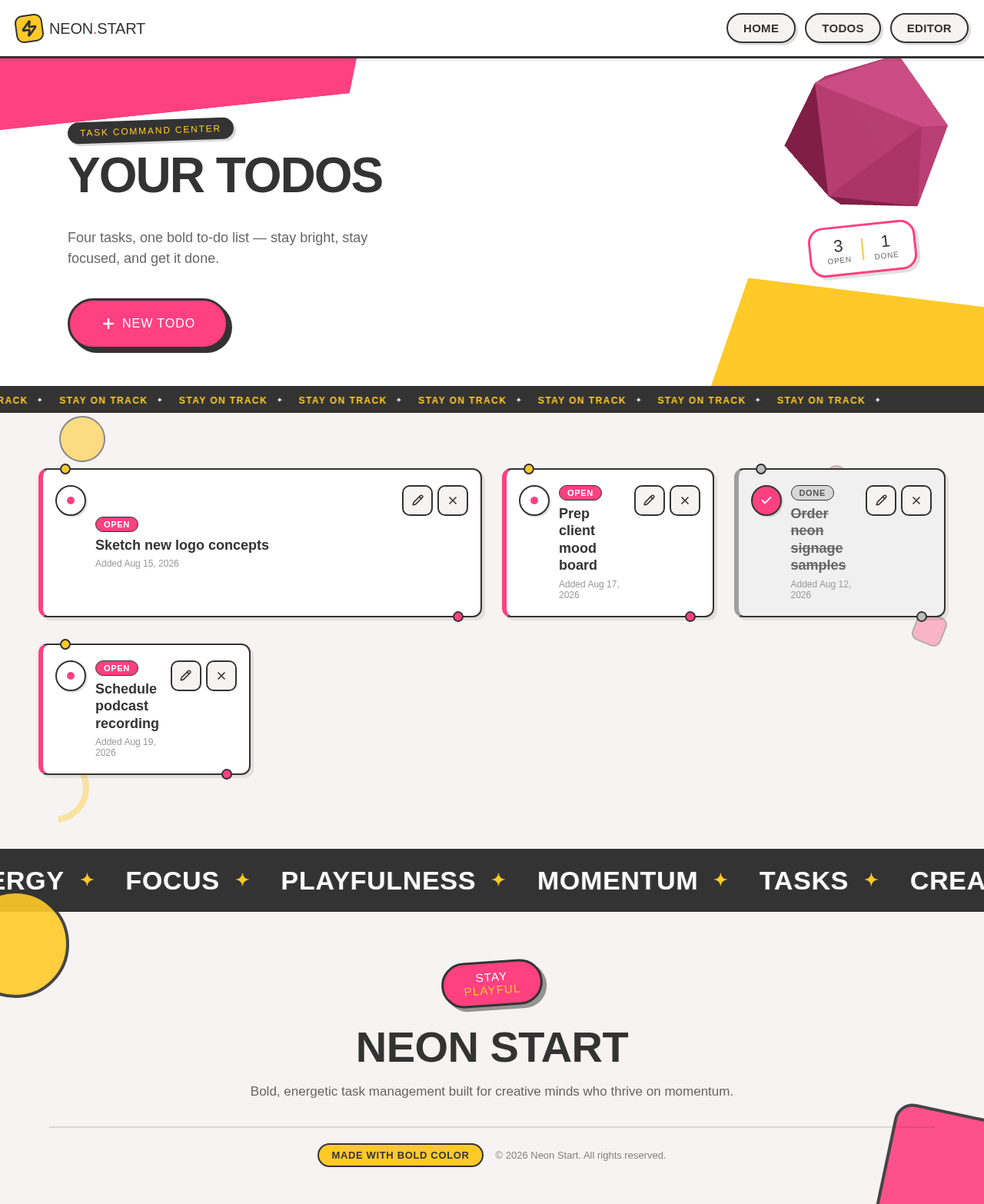 Todos design preview