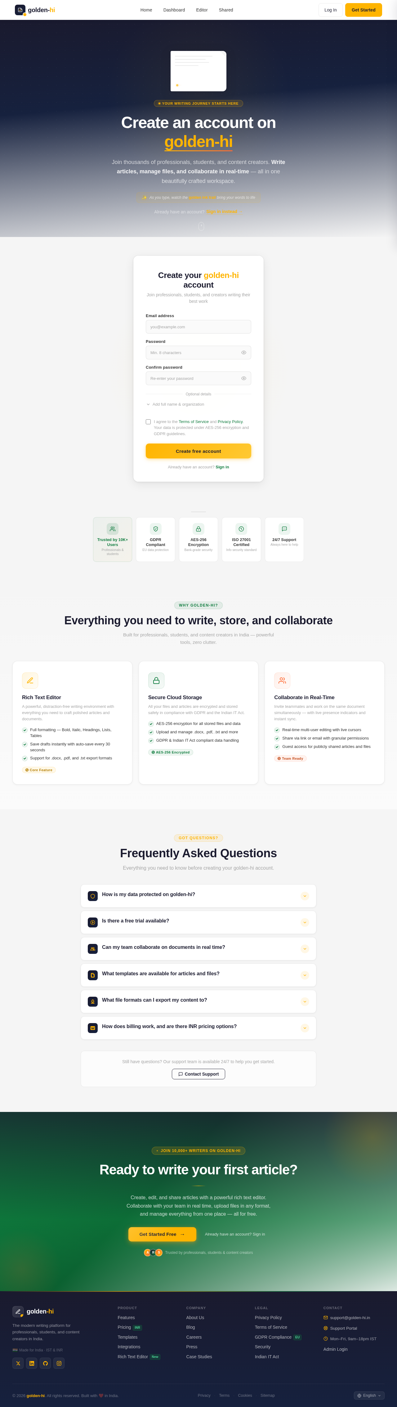 Signup design preview