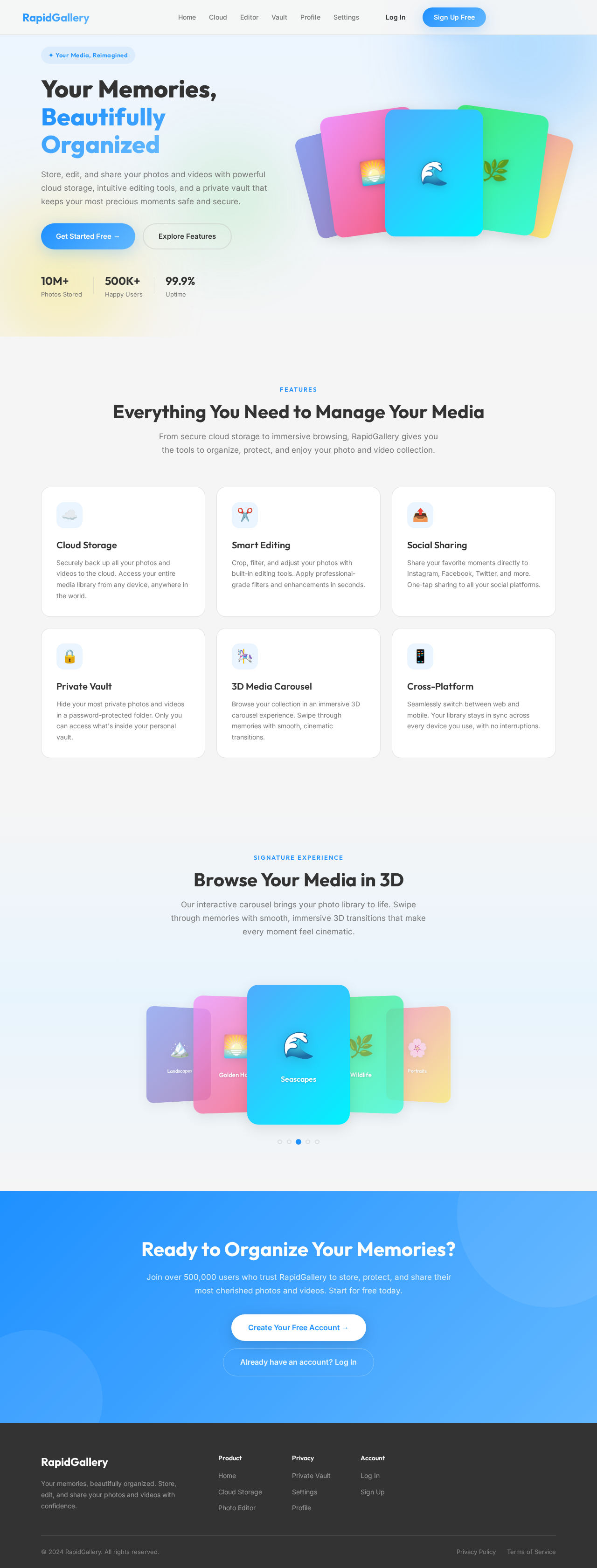 Landing design preview