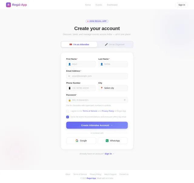 Signup