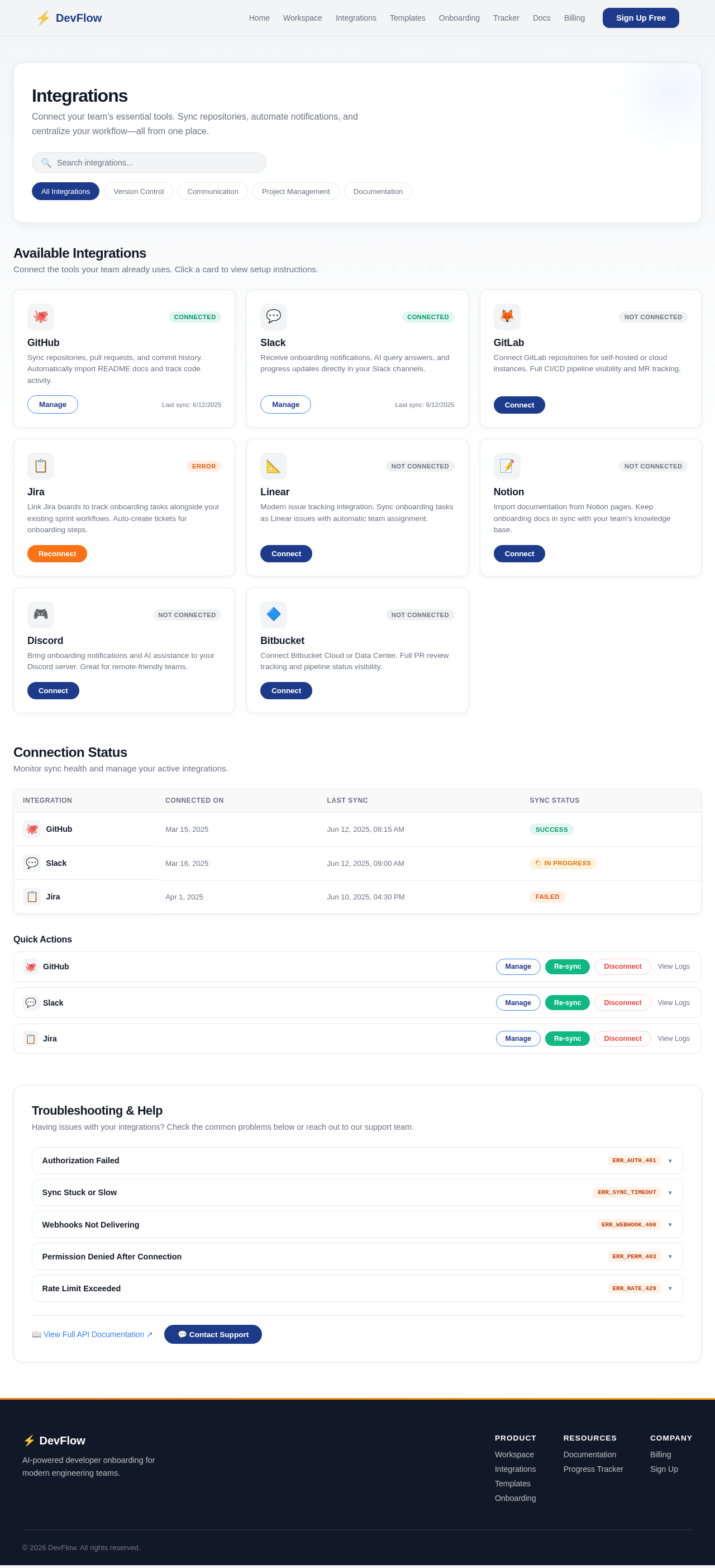 Integrations design preview